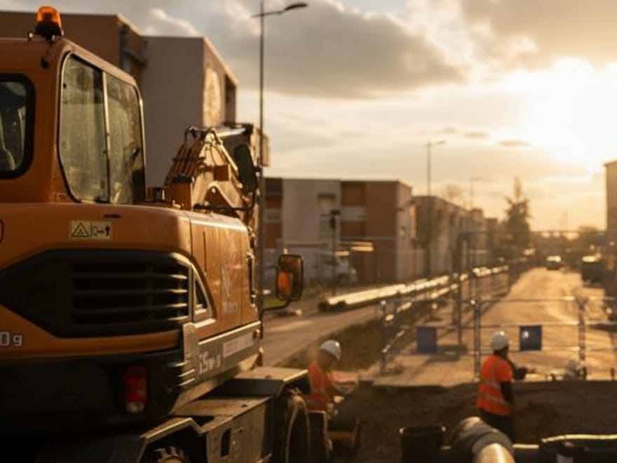 Chantier à Poitiers, dans la Vienne